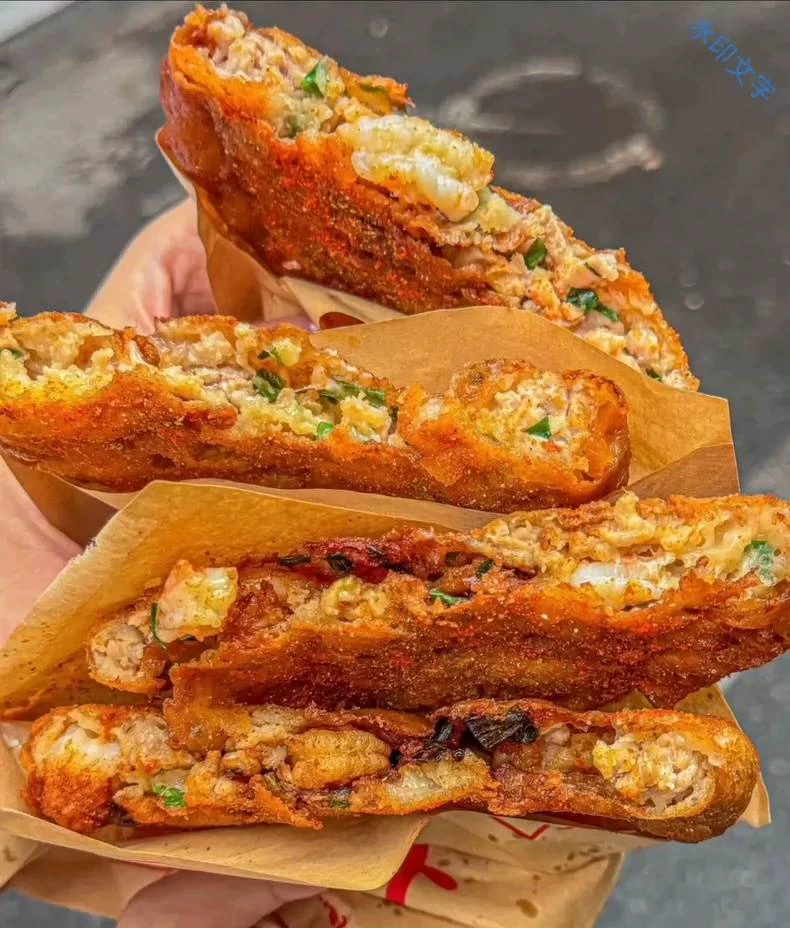 特色小吃《虾饼》外酥里软,成本低利润高哦合适摆摊或者在家做着(小吃商用配方)细节图4