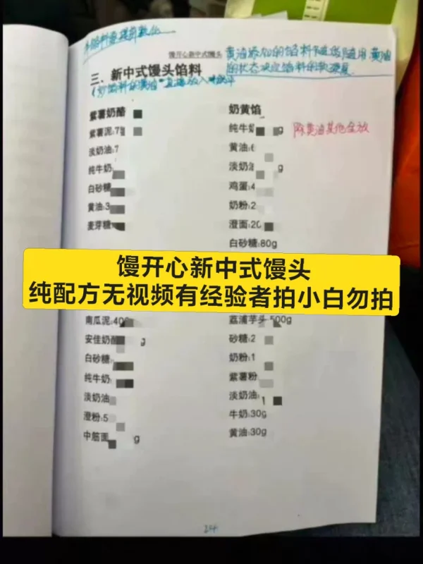 新中式馒头配方课件商用摆摊技术教程-练摊儿网
