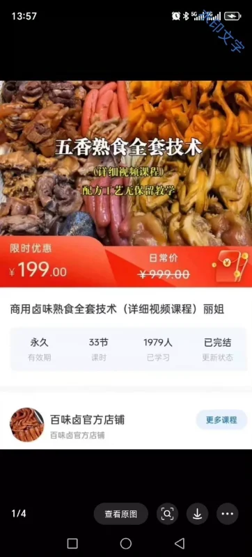 商用卤味熟食全套技术(详细视频课程)丽姐（2024收藏版）-练摊儿网