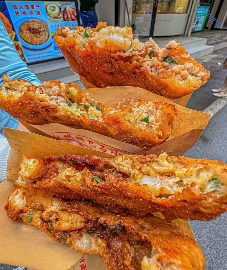 特色小吃《虾饼》外酥里软,成本低利润高哦合适摆摊或者在家做着(小吃商用配方)食材配料展示